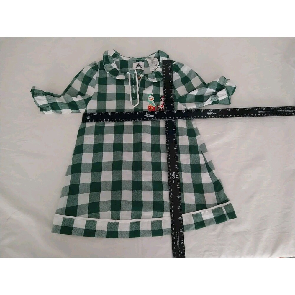 Disney Minnie Mouse Daisy Nightgown Pajamas Size 3 Plaid Check Holiday Christmas - Picture 2 of 8